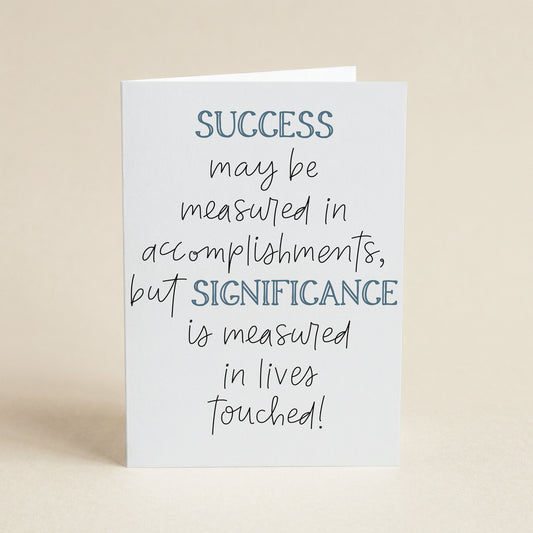 Success vs Significance - 5x7 Single Card