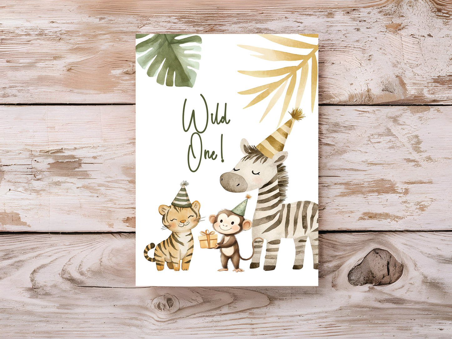 Wild One Birthday - Single 5x7 Card