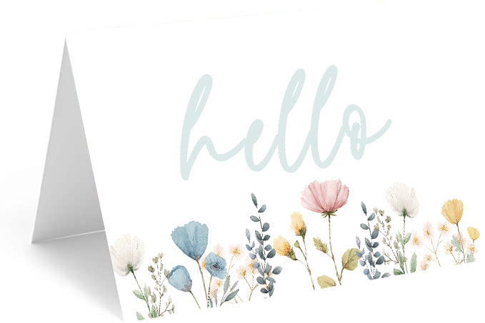 Wildflower Hello 4x6 Note Cards-10 Pack