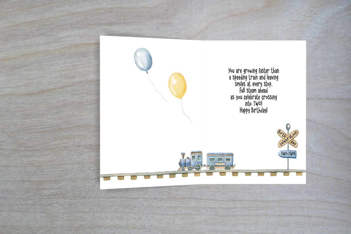 Chugga Chugga Two Two - Single 5x7 Card