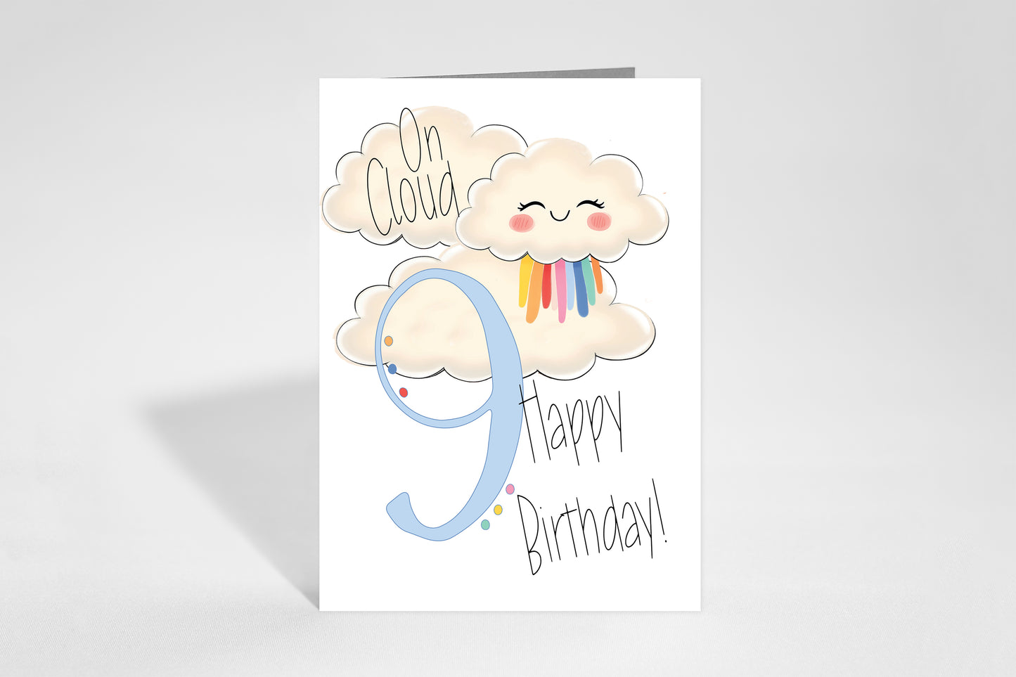 On Cloud 9 - 9th Birthday Card