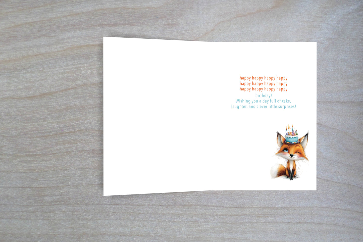 What Does the Fox Say Birthday Card - Single 5x7 Card