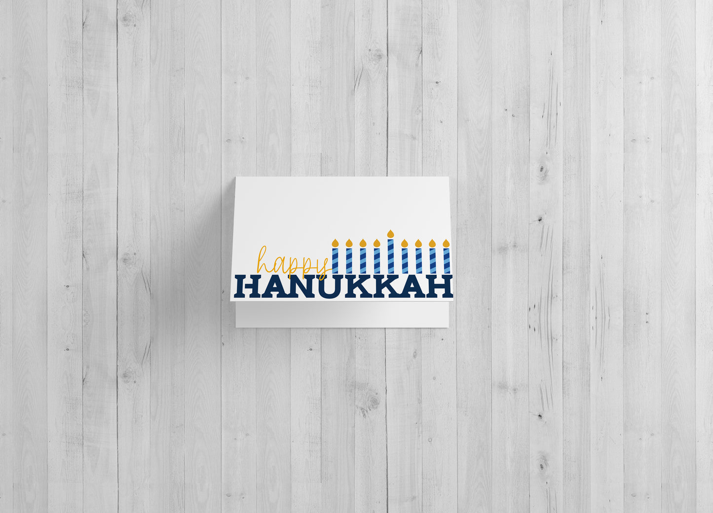 Happy Hanukkah Card - Single or 10 Pack