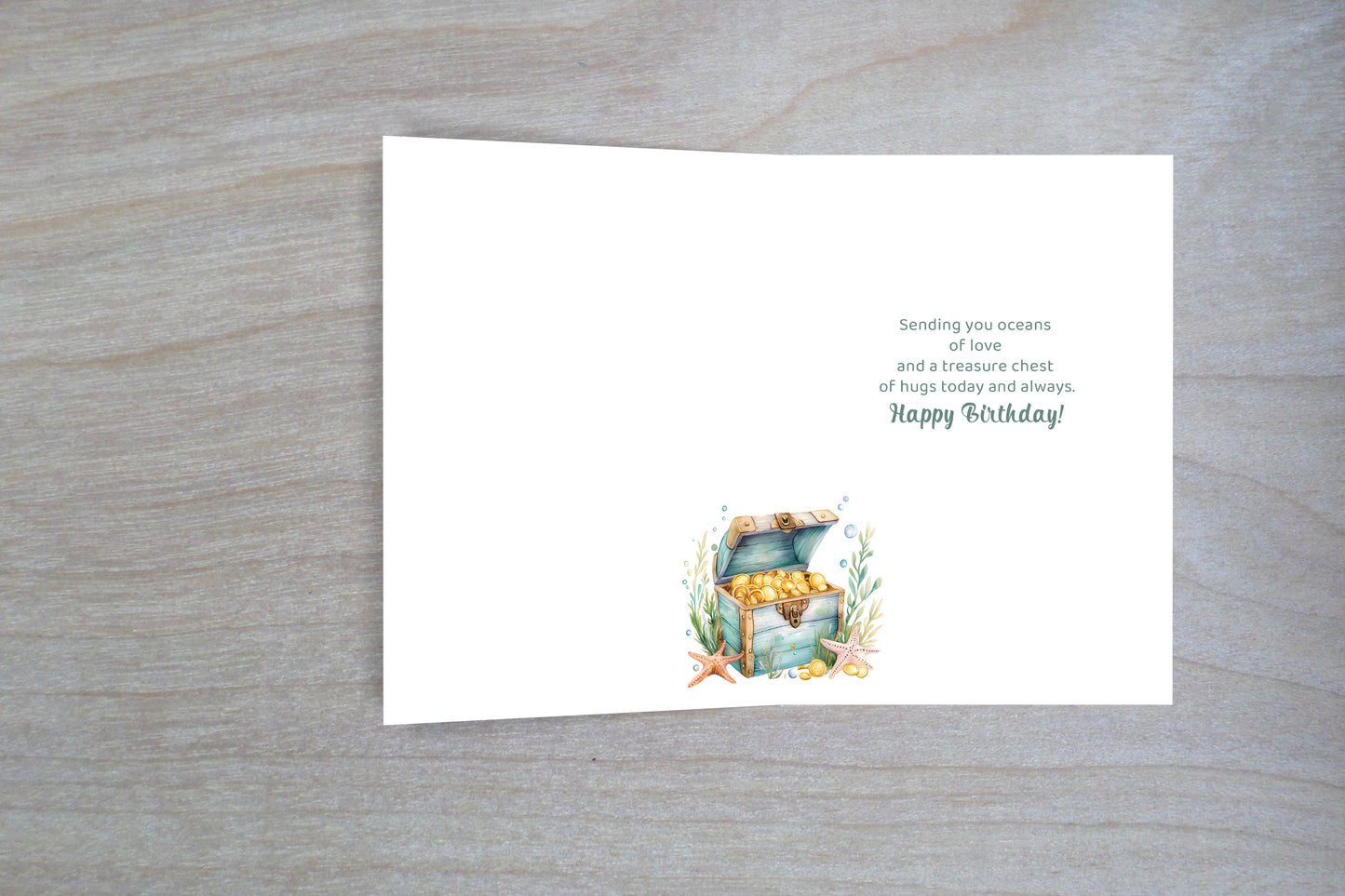 Magical Mermaid Birthday Card - Single 5x7 Card