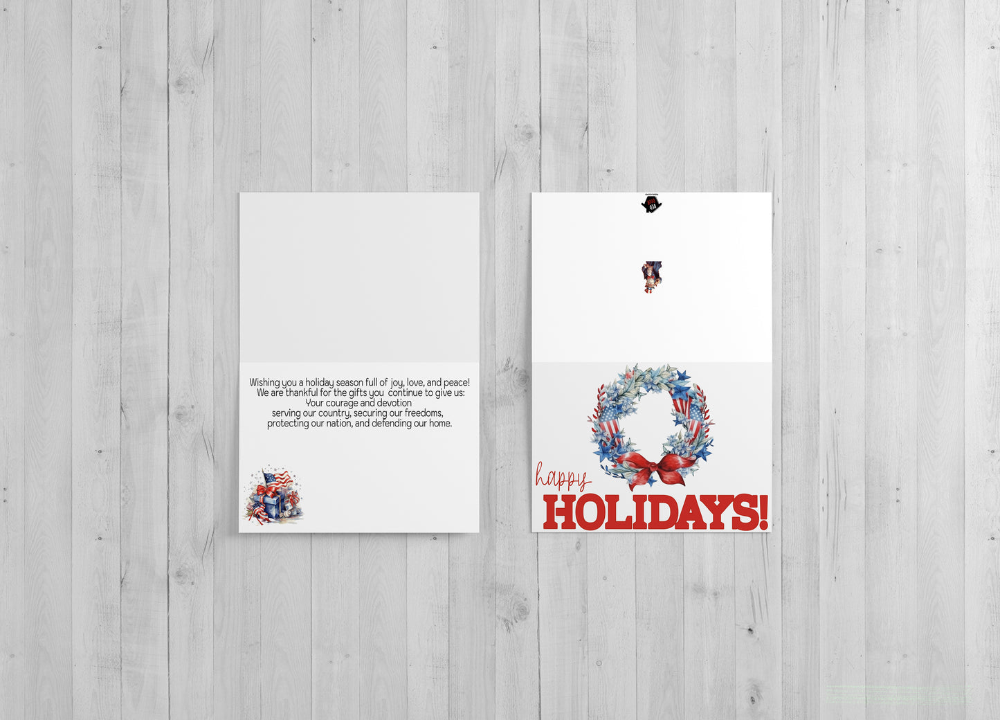 Military Christmas Card - Single Card