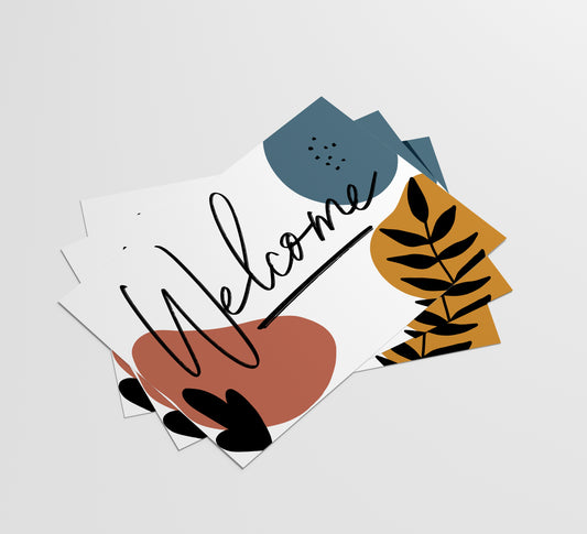 Boho Welcome Postcard - Pack of 30