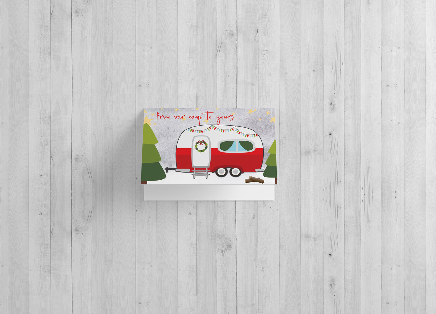 Camper Christmas Card - Includes 25 cards
