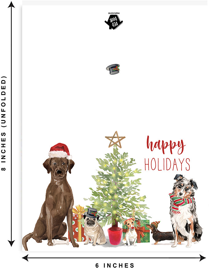 Dog Happy Holidays - Includes 25 cards