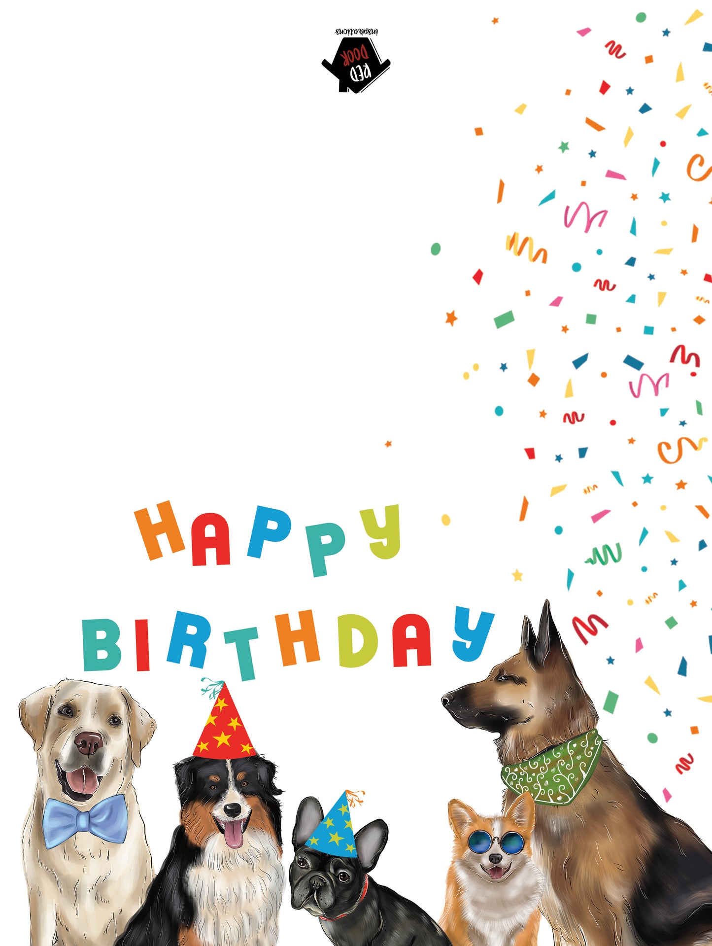 Dogs Happy Birthday - Single Card