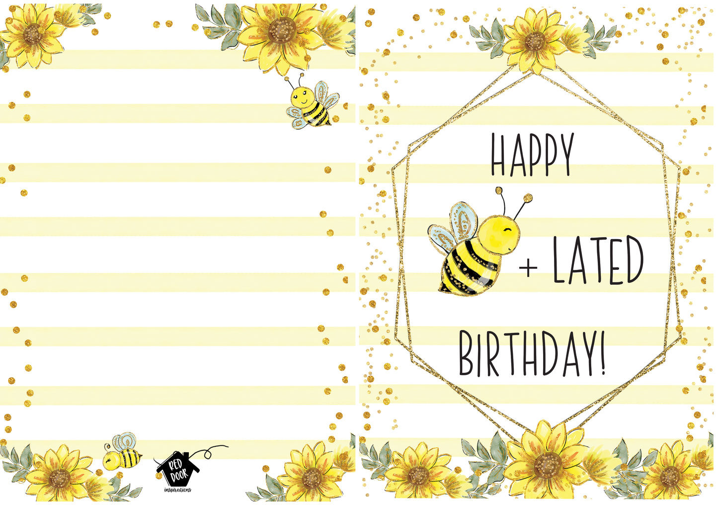 Bee-lated Birthday Single Card