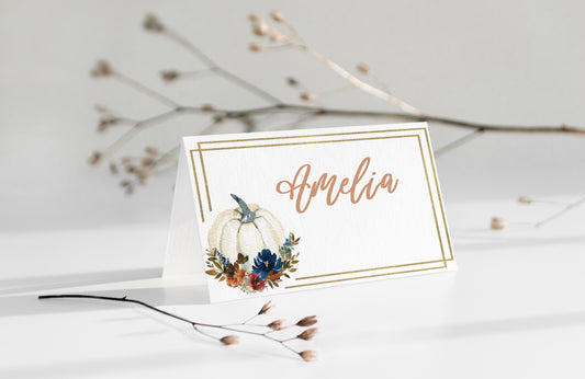 Pumpkin Place cards - 30 cards