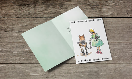Sad Dog Sympathy Single Card