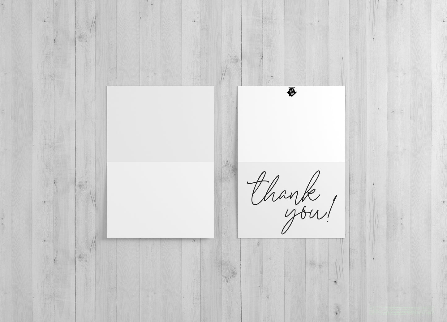 Black and White Thank You - Includes 25 cards