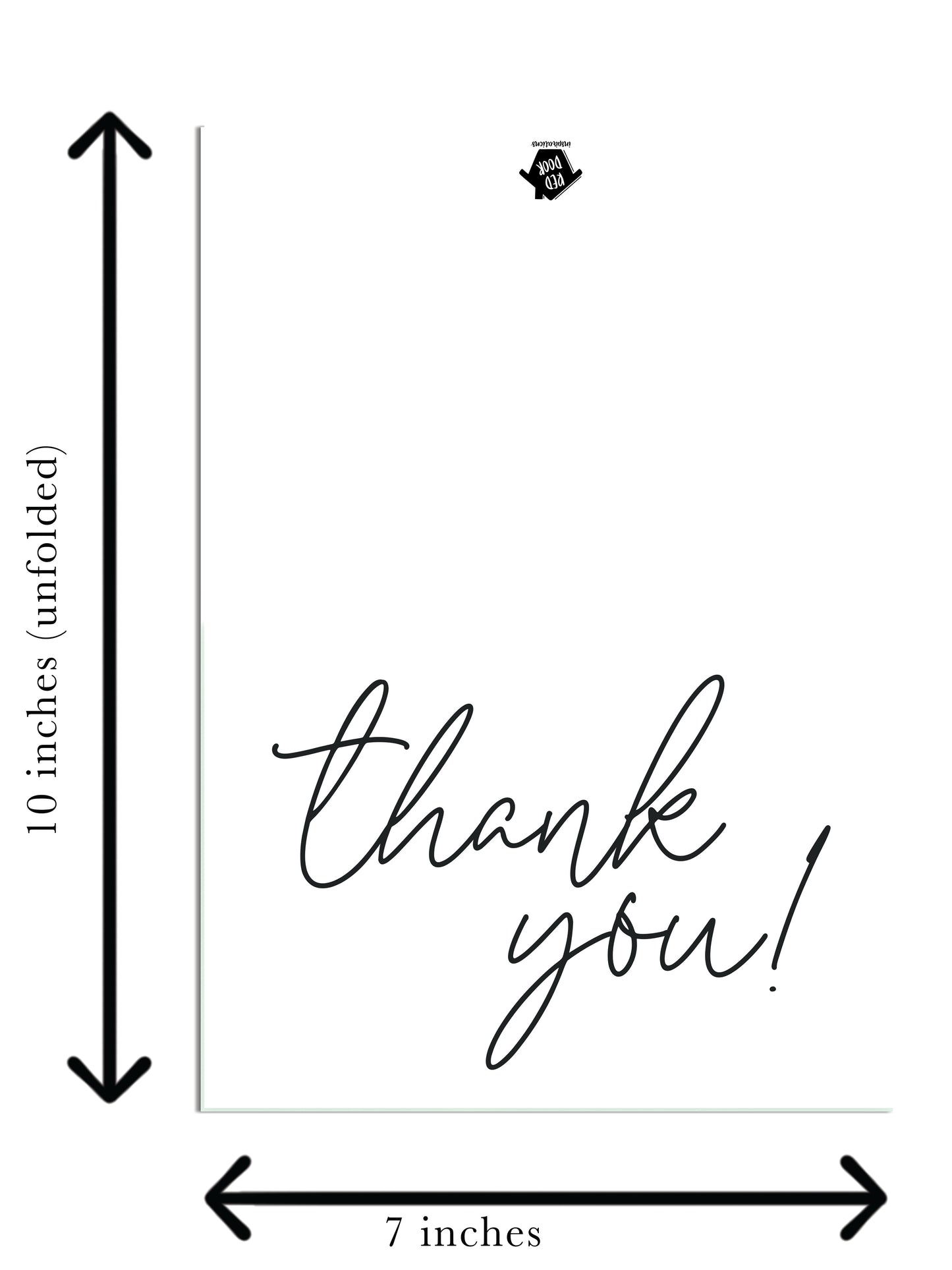 Black and White Thank You - Includes 25 cards