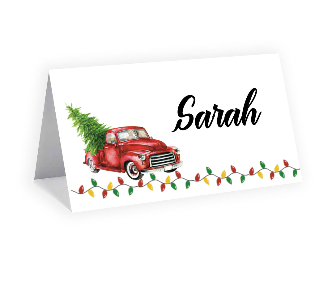 Red Truck Place Cards - 30 cards