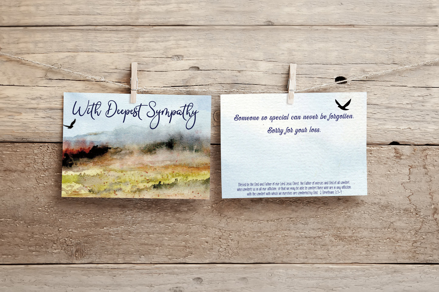 With Deepest Sympathy Christian Card Single Card