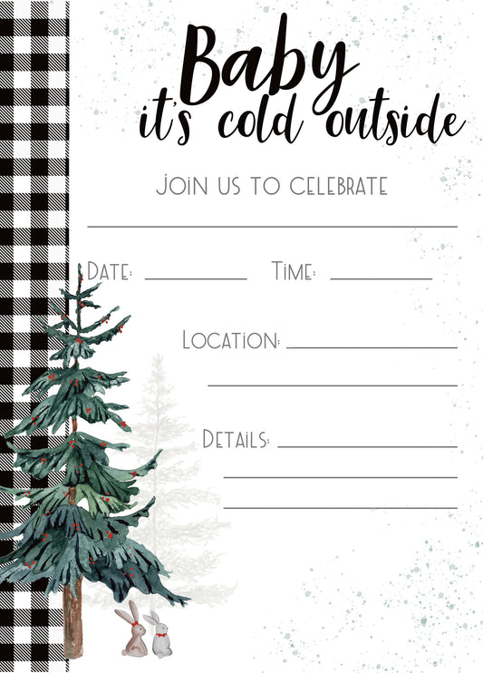Baby It's Cold Outside Invitation - 25 pack