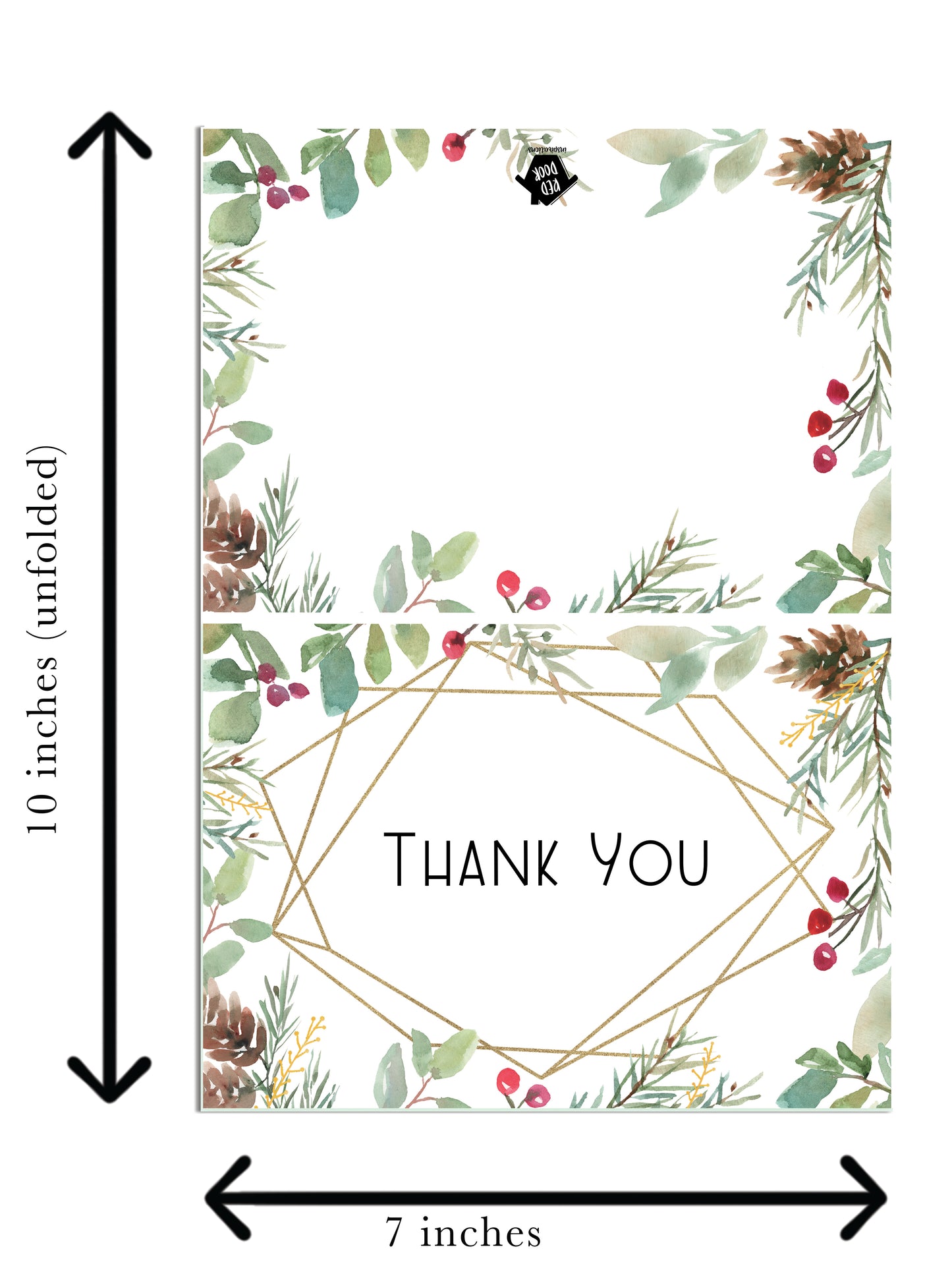 Christmas Thank you - Includes 25 cards