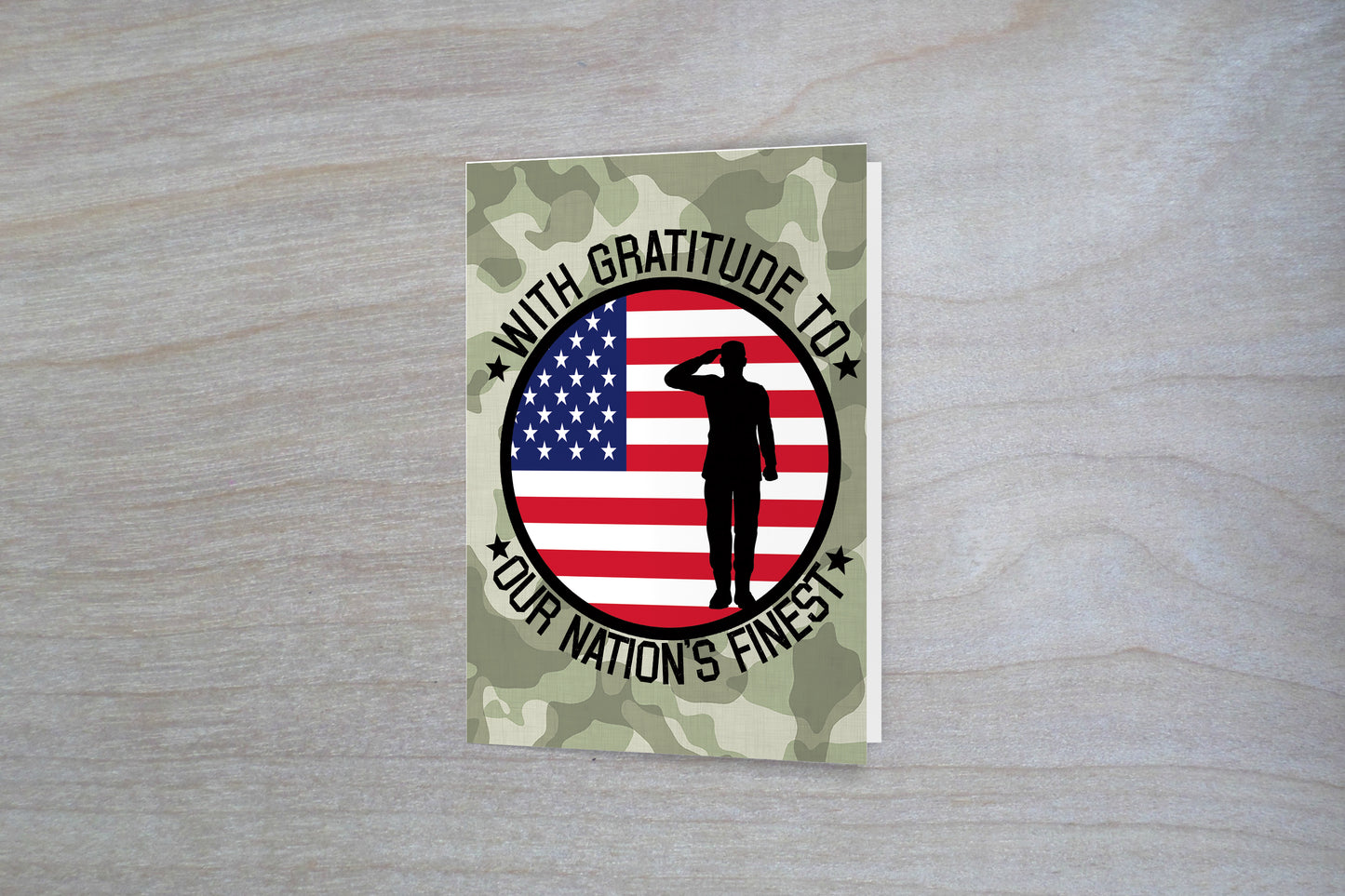 Fundraiser Military Appreciation Card - Single Card